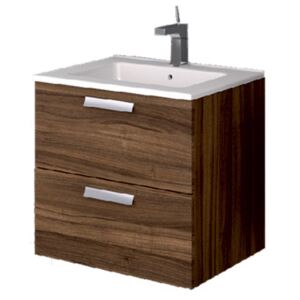 Koupelnová skříňka závěsná zásuvková s keramickým umyvadlem Mantra O 60 | A-Interiéry