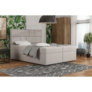 Designová postel s úložným prostorem MELINDA 180x200 - béžová