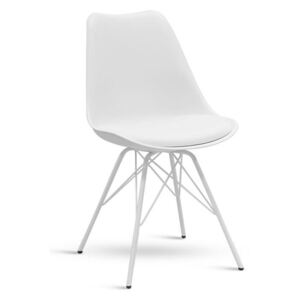 Židle Desy (bílá), polypropylen, čalouněná