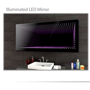 Koupelnové zrcadlo s LED osvětlením 70x50 cm 3D efekt , RGB