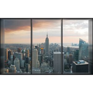 Postershop Fototapeta vliesová: Pohled z okna na Manhattan - 104x152,5 cm