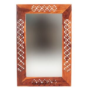 Zrcadlo Mira 60x90 z indického masivu palisandr Only stain