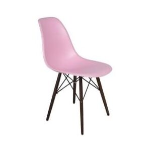 Židle DSW, pastelově růžová (Tmavý buk)