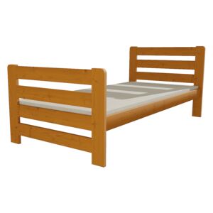 Dřevěná postel VMK 1E 90x200 borovice masiv - olše