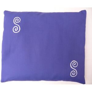 S radostí - vlastní výroba Pohankový polštář na spaní modrý - spirály Velikost: 35 x 40 cm