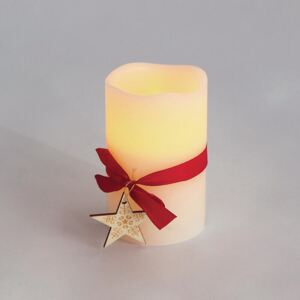 Vánoční vosková LED svíčka s hvězdou