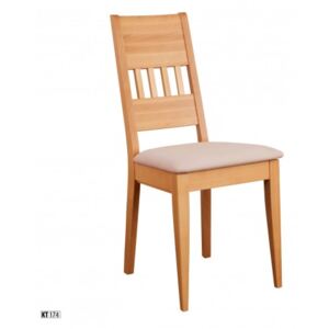 Drewmax Jídelní židle KT174 masiv buk gray kůže 207