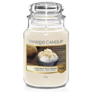 Yankee Candle - vonná svíčka Coconut Rice Cream (Krém s kokosovou rýží) 623g (Sladká krémová pochoutka s aromatickou rýží a voňavým kokosem, čerstvě naservírovaná na tržišti přímo u oceánu.)
