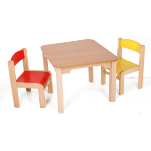 Hajdalánek Dětský stolek MATY + židličky LUCA (žlutá, červená) MATYLUCAZLCE