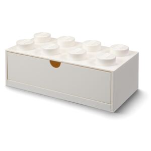 Stolní úložní box se zásuvkou Lego Storage Box Drawer 8 | bílá