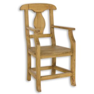 Židle s opěrkami SIL 11 selská - K16 antická bílá