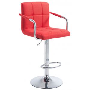 Barová židle Lucy V2 látkový potah, světle červená