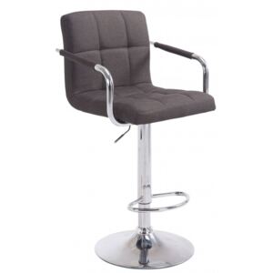 Barová židle Lucy V2 látkový potah, tmavě šedá