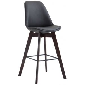 Barová židle Metz syntetická kůže, Cappuccino, černá