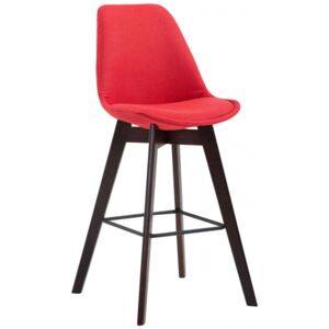 Barová židle Metz látkový potah, Cappuccino, červená
