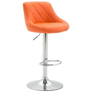 Barová židle Lazio syntetická kůže, oranžová