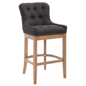 Barová židle Lakewood látkový potah, Antik-světlá, černá