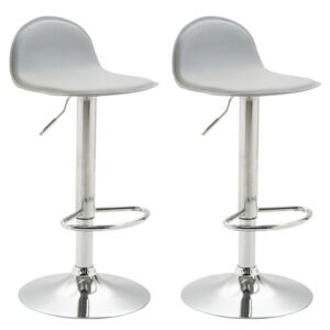 2 ks / set barová židle Lana V2 syntetická kůže, šedá