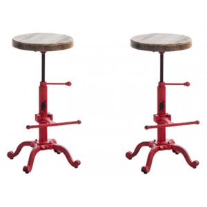 2 ks / set barová židle Carson, červená