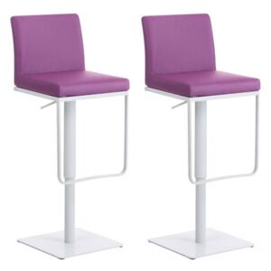 2 ks / set barová židle Winnie, syntetická kůže, fialová