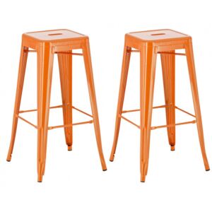 2 ks / set barová židle Factory, oranžová