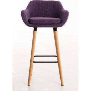 2 ks / set barová židle Grant látkový potah, fialová