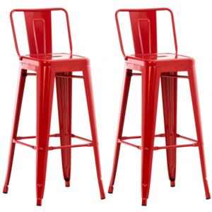 2 ks / set barová židle Factory, červená