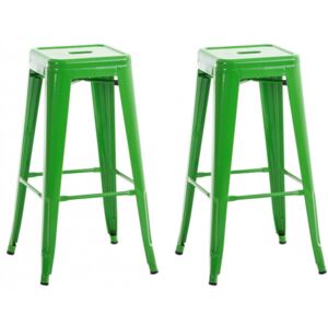 2 ks / set barová židle Factory, zelená