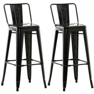 2 ks / set barová židle Factory, černá