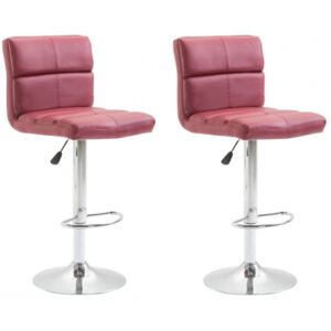 2 ks / set barová židle Umbria, červená bordó