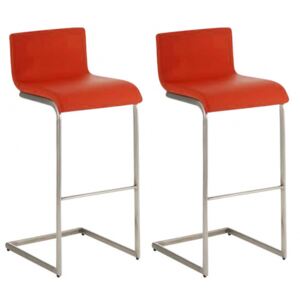 2 ks / set barová židle Newport, oranžová