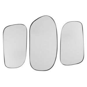 Set závěsných zrcadel Dritto, stříbrná