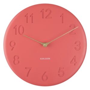 Nástěnné hodiny Sole Numbers 25 cm Karlsson (Barva- korálově růžová matná)