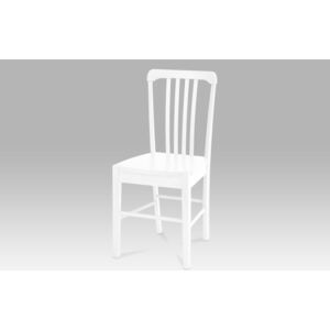 Artium Jídelní židle celodřevěná bílá - AUC-006 WT
