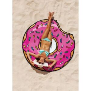 DR 9792-4 Kulatá plážová podložka Donut 135cm Růžová