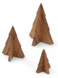 Dřevěné stromečky Teak Spruce Tree - set 3 ks Skagerak