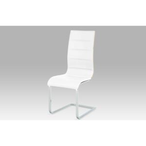 Autronic Jídelní židle WE-5022 WT - koženka bílá