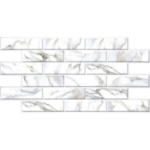 Grace, 960 x 480 mm, 6.E0742 Obkladové 3D PVC panely Mramor bílý