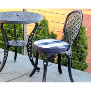 Kovové zahradní židle na balkón MANHATTAN: černá hliníková