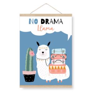 Plakát do dětského pokoje - no drama Llama cestuje A3