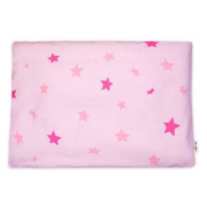 Baby Nellys Povlak na polštářek Baby Stars, 40x60 cm - růžový