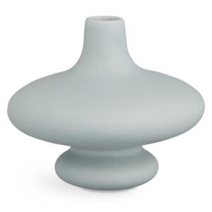 Modrošedá keramická váza Kähler Design Kontur, výška 14 cm