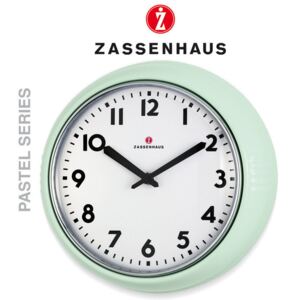 Retro nástěnné hodiny světle zelené 24 cm - Zassenhaus
