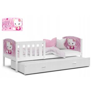 Dětská postel TAMI P2 color s potiskem, 190x80, bílá/vzor 08