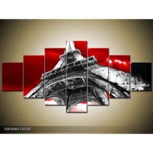 Obraz černobílé Eiffelovy věže (F003000F210100)