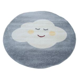 Dětský koberec Clo šedý Kulatý průměr 80 cm