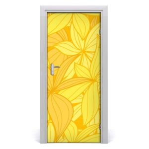 Samolepící fototapeta na dveře žluté květiny