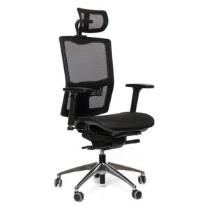 Kancelářská židle X5M černá G52 4M F 18 černé plasty s podhlavníkem