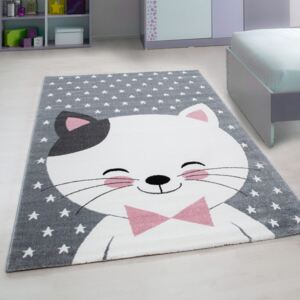 Ayyildiz Kusový koberec dětský Kids 550 růžový kotě 080x150 cm