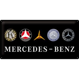 Nostalgic Art Plechová cedule: Mercedes-Benz (loga) - 25x50 cm